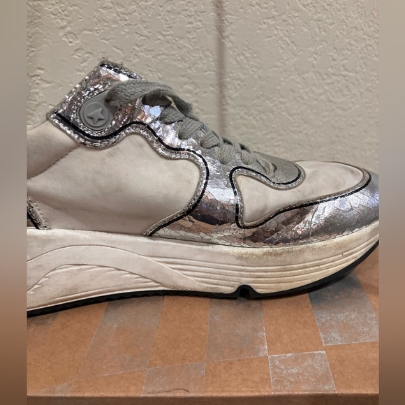 Golden Goose Sole Cole Running Shoe white-silver crack - Picture 8 of 16